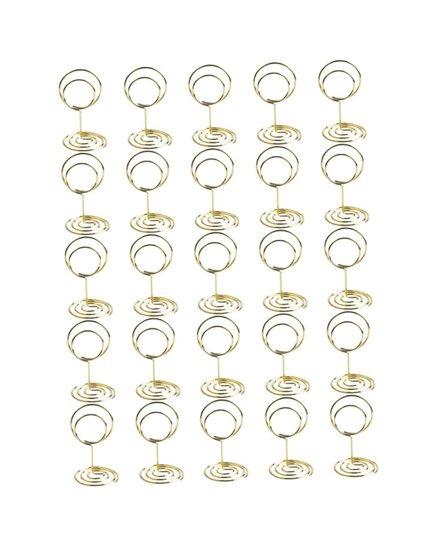 Sleek Sturdy Memo Clips 25pcs Table Number Card Holders Stands for Wedding