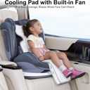 AMACOOL Baby Stroller Cooling Pad, 3D Breathable Carseat Cooling Pad with 2 Built-in Blower, Max 10H Ventilation 3 Speeds 10000mAh Rechargeable Cooling Mat Liner for Toddler Baby Summer Essentials, 36.48"L X 12.60"W