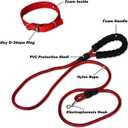 6 FT Red Strong Rope Dog Leash with Comfortable - Padded Handle Heavy Duty Loop Leash | Highly Reflective No Pull Pet Training Threads Leashs for Medium Large Dogs