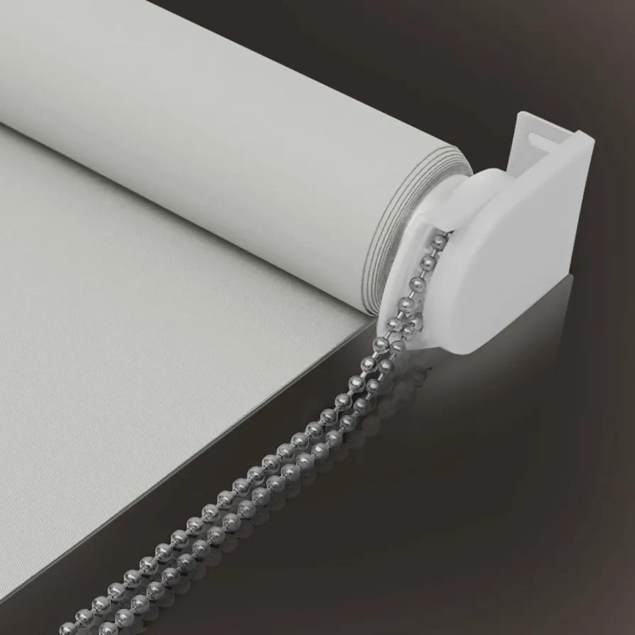 No Drill No Tools 100% Blackout Roller Shade | UV Protection | Easy-Care Fabric | Roller Blind for Windows & Doors | Pull Down Window Shade - Grey (27.5" W x 78" H)