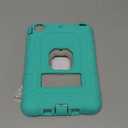 ULAK Case for iPad Mini 1 2 3, Three Layer Heavy Duty Shockproof Protective Case with Kickstand for iPad Mini 2 Case 1st 2nd 3rd Generation (Green/Grey)