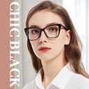 Cat Eye Reading Glasses for Women Stylish Oversized Readers with Spring Hinges 1.0 