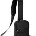 Anti Theft Sling Bag Tactical Small Shoulder Chest Crossbody Bag for Men Women with Zipper Lock RFID Blocking