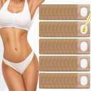 Castor Oil Pack Wrap Patch - Organic Cotton Castor Oil Belly Button Patch, Disposable Self-Adhesive Abdominal Pads, Portable Anti Leakage High Absorbent Pads for Multi-Area Use 55 PCS