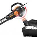 WORX Trivac 3 in 1 Electric Leaf Blower for Lawn Care, Leaf Vacuum with 600 CFM, Leaf Mulcher with Metal Impeller, WG512
