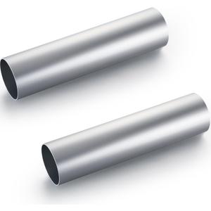 Hicarer 2 Pcs 3"" (76mm) OD Straight Aluminum Pipe Tube 11.8"" 300mm Long Aluminum Intercooler Pipe Piping Air Intake Tube Brushed Finish, Silver, ZHW0969