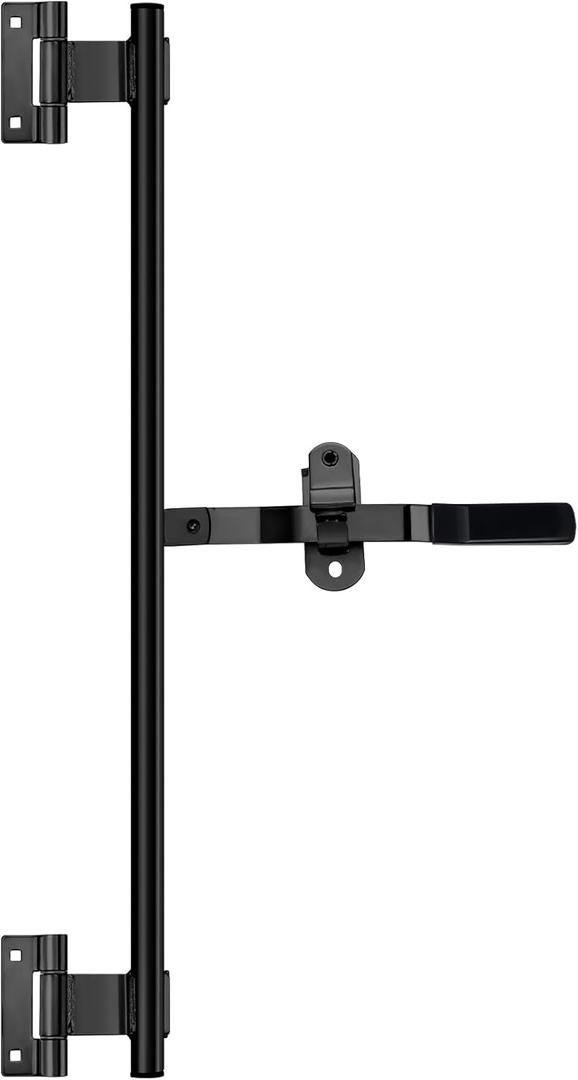 Hicarer Cam Bar Lock Enclosed Trailer Door Latch, Zinc Plated, Single Hinge Point for Folding Ramp Door, RV Hauler Fold Down Door(36 Inch,Black)