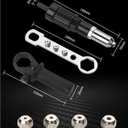 Rivet Gun Adapter Kit with Handle Grip Riveter Drill Attachment Riveting Hand Tool Insert Nut for Cordless Electric Power Drill