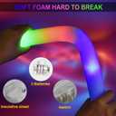 LifBetter Light Up Glow Sticks Bulk, LED Foam Sticks 118 pcs Glow in The Dark with 3 Modes Flashing Led Foam Multicolor Batons Light up Party Favors for Birthdays, Weddings, Concerts, Festivals, Medium, Small