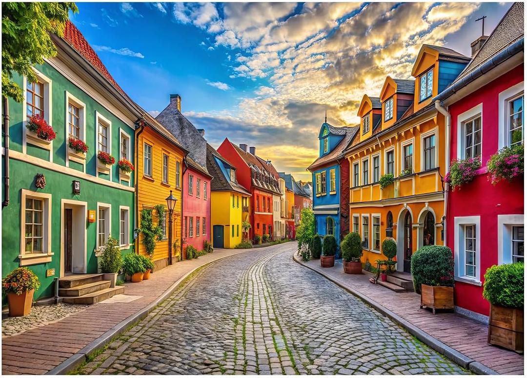 AIIKES 7x5ft Modern Paris Street Landscape Backdrop Nordic City Scenery Photography Background Living Room Home Decor Banner Photo Studio Props XY168