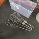 5-Speed Electric Hand Mixer, 800W Handheld Mixer with Turbo for Baking & Cooking, Kitchen Food Mixer with Storage Case & 5 Stainless Steel Attachments (2 Beaters, 2 Dough Hooks, 2 Whisks)-White