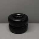 11x4.00-5 Lawn Mower Tires Flat Free Tire and Wheel 2 Pack Universal Fit 11x4-5 Flat Free Tire with Rim, 3.4"-4"-4.5"-5" Centered Hub, 3/4" or 5/8" or 1/2"Bushings