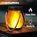 Jyoiat Solar Lanterns Outdoor Waterproof - 2 Pack Hanging everflame Solar Lantern with Dual Charging Modes of Solar & USB for Garden Yard Patio Decorative Gifts (Warm White - 2 Pack)