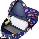 BABUN Backpack Boys Elementary Middle School Bags for Kids Bookbag Lightweight Teenager Laptop Durable Waterproof 17 In (F-Blue Dinosaur)