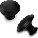 30 PCS Kitchen Cabinet Knobs, 1-1/5 Inch Dresser Knobs, Black Drawer Knobs Suitable for Wardrobe Cabinets, Modern Cabinet Hardware with Screws