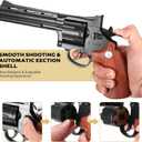 Toy Guns with 12 Soft Bullets, Toy Pistol Cap Gun, Foam Dart Blaster with 6 Shell Ejecting, Soft Foam Blasters, Gifts for Boys Kids Girls Ages 6 7 8 9 10 11 12+(Brown)