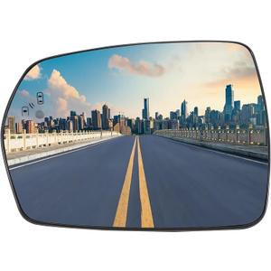 Driver Side Mirror Replacement for Ford Edge 2015 2016 2017 2018 2019 - Left Side Mirror Glass, Rear View Mirrors Glass with Power Heated & Blind Spot