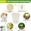 50PCS 3 OZ Bathroom Cups 100% Compostable Biodegradable Eco Friendly Small Disposable Mini Mouthwash Cups for Bath Rinse Shot Disposable for Drinking Washing Tasting