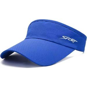 Lightweight Sports Sun Visor Hat Packable for Men Women Running Tennis Golf, (Blue, M)