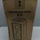 Karaoke Machine Portable Bluetooth Speaker with 2 Wireless Microphones