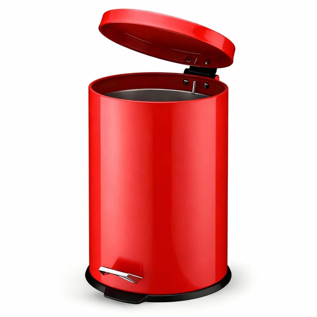 Geetery 6 Gallon Red Oil Rag Safety Can Waste Oil Container 16" x 12"