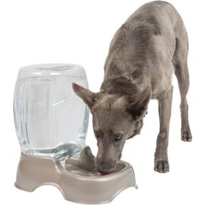 Petmate Pet Cafe Cat and Dog Water Dispenser - Water Bowl for Cats and Dogs, USA Made, 3 GAL, Pearl Tan
