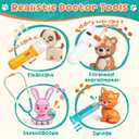 Lehoo Castle Veterinarian Playset for Kids Girls, Pretend Play Toys for Toddlers 1-3, Critter Clinic Toy with Keys, Doctor Kit for Toddlers 3-5 Pet Vet Toys, Gifts for 3 4 5 + Year Old Girl Boys