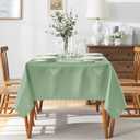 P Pothuiny 2 Pack Sage Green Satin Tablecloth 54 x 54 Inches Square Table Cloth Overlay Satin Table Cover Bright Smooth Fabric Decoration for Wedding Banquet Party Dining