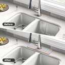 Happy Easter Colorful Buffalo Plaid Kitchen Sink Splash Guard Faucet Mat 1 Pcs, Absorbent Fast Drying Mat Gadgets Splash Guard For Bathroom 15 X 5.5 Inches