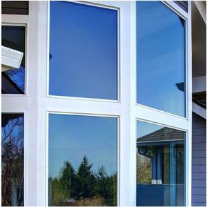 BDF PRBL Window Film Premium Color High Heat Control and Daytime Privacy Blue Outside, Silver Inside - 48in X 14ft