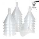 HNBun 20 Pcs 4.7 Inch Wide Mouth Plastic Funnels with Long Spout