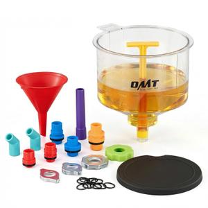 Orion Motor Tech No Spill Coolant Funnel Kit, 17 Piece Coolant Bleeder Kit with Adapters & Caps, Radiator Funnel Set for Easy Coolant Refilling, Compatible with GM Ford Universal Vehicles(No Liquid)