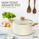 MICHELANGELO Nonstick Cooking Pot - 6 Quart Soup Pot with Lid, Non-Toxic Stockpot with Cool-Touch Handles, Induction Ready, Easy Cleanup, PFOA & PFOS Free