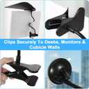Cubicle Shade & Desk Shade Adjustable Cubicle Light Shield to Block Overhead Light & Glare Portable Office with Suction Cup Clamp for Laptop, Monitor or Outdoor Use