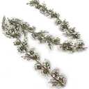 Iron on hotfix Hand-Made Beaded Trim,2 inch Wide 36 inch Lengh Rhinestones Chain,Rhinestone Trim by The Yard for Bridal Belt Hair wear Bag Shose Decoration Accessories (Silver-C)
