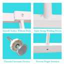 WAOWAO Window Safety Guards for Children Kids Child Toddler Pets Proof Extra Wide White Tension Security Window Guard Gate for Home Fit 2 Piece(19.49"-33.64).
