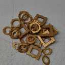 Vicenpal 25 Pcs Vintage Resin Picture Frame Antique Mini Resin Jewelry Display Photography DIY Small Photo Frame for Photo Home Decoration (Gold)