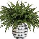 Purple Star 1N 30 Pcs Christmas Norfolk Pine Branches, 19" Extra Length Fake Greenery Norfolk Pine Stems Sprigs, Artificial Xmas Branches Plants Pines Needles for DIY Craft Garland Home Garden Decor