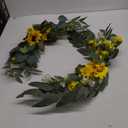H&W 2pcs Artificial Wedding Arch Flowers for Wedding Sign, Floral Swag Dusty Decor for Reception Ceremony Backdrop Sweetheart Table Sunflower
