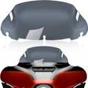 9 Inch Smoke Wave Windshield Windscreen Wind Splitter Compatible For 2014-2023 Fit For Harley Davidson Touring Street Glide Electra Glide Ultra Limited Tri Glide Flht Flhx Flhtk Flhtc Flhtcu