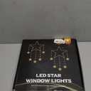 LED Christmas Window Lights,Hopolon 2Pack Hanging Star Lights,73 LED Christmas Star Light Xmas Light Twinkle for 8 Modes with Timer Memory for Indoor Outdoor Wall Holiday Glass Party Decor Warm White