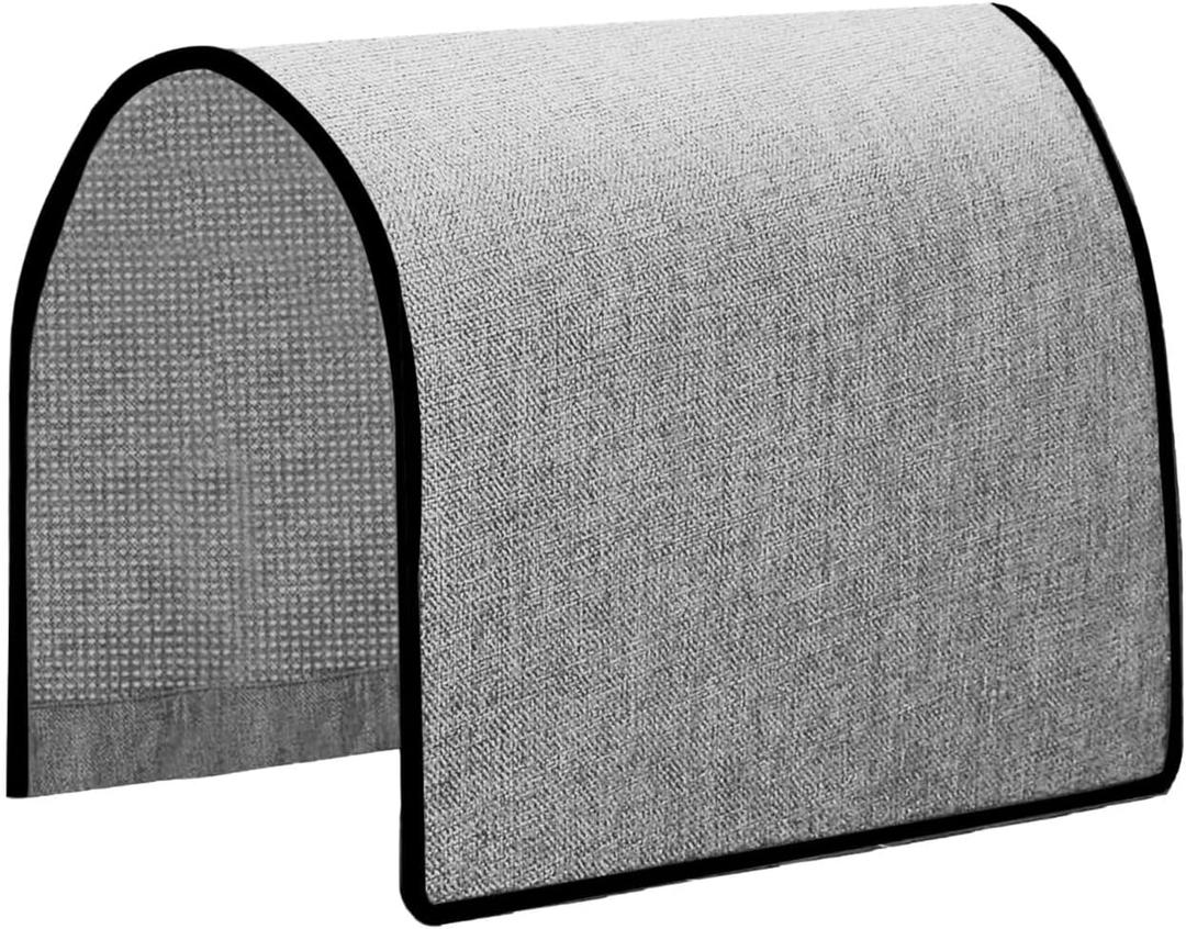 Zenhouse Sofa Arm Covers Linen for Chairs, Couch, Loveseat - Anti-Slip Furniture Protector Armchair Slipcover for Living Room, Set of 2, Grey