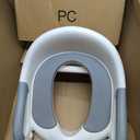 Potty Training Seat, SKYROKU Upgrade Toddler Toilet Seat for Kids Boys Girls, 2 in 1 Potty Training Toilet, Splash Guard Anti-Slip Pad Step Stool,New Sector-Shape Stabilized Base (8899+Grey)