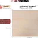 30 Pack 12"x12"x1/8" Basswood Sheets for Crafts,3mm Craft Wood Plywood,Unfinished Wood,for DIY Ornaments and Model Engraving,Wood for Laser Cutting,Architectural Models,Drawing,Wood Burning