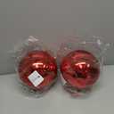  4 Piece Shiny Red Glass Ball Ornament
