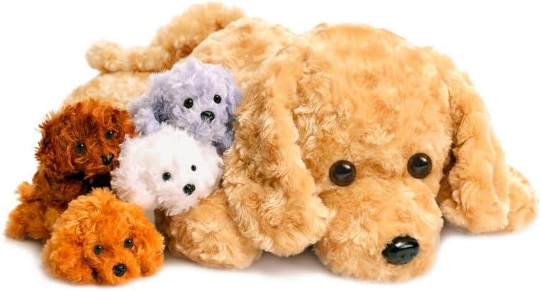 5 Pieces Dog Stuffed Animals for Girls,1 Mommy Dog with 4 Babies,Puppy Stuffed Animals Gifts for Girls 3 4-9 Years,Soft Plush Toys for Kids Christmas,Valentine's,Birthday,Children's Day