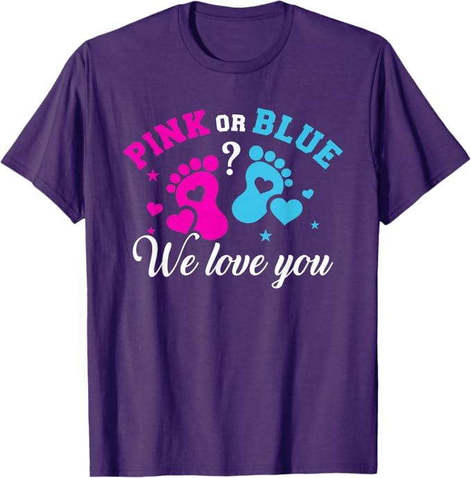 Gender reveal we love you T-Shirt L Gender reveal we love you T-Shirt L