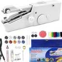 Sewing Machine Kit, Portable Mini Handheld Sewing Kit Hand Stitching Machine Suitable for Clothes Fabrics and DIY Home Travel Electric Handheld Sewing Machine for Beginners