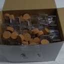 Yinkin 30 Pcs 5.5 oz Star Sand Art Bottles Plastic Clear Sand Bottles with Lids Candy Jars for DIY Craft Party Decoration(Cork Lid)