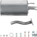 Stainless Steel Rear Exhaust Muffler Compatible With Honda Civic 2012-2015 1.8L, #54882 18307-TR6-A01